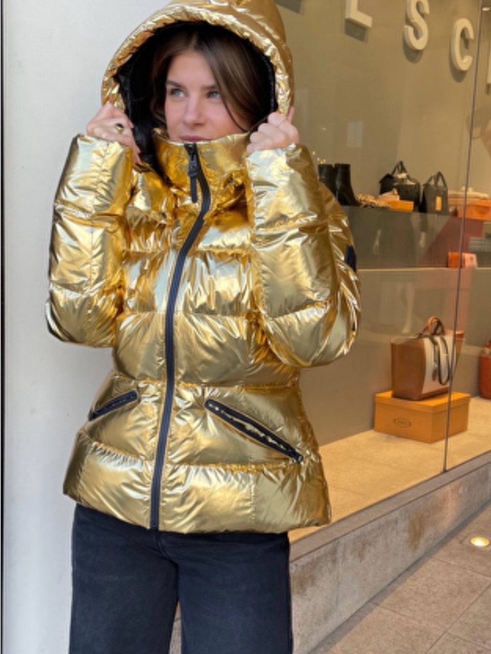 Mackage Jack Madalyn Puffer Jacket – Gold with Black Zippers - Picture 6 of 16